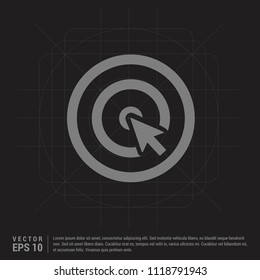 Target icon - Black Creative Background - Free vector icon