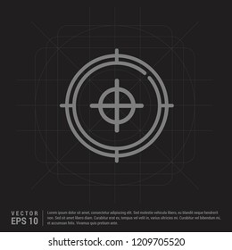 Target Icon - Black Creative Background - vector icon