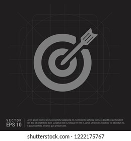 Target Icon - Black Creative Background - Free vector icon