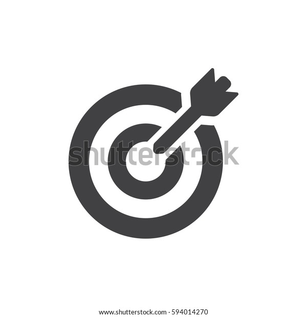 Icone Cible En Noir Sur Fond Image Vectorielle De Stock Libre De Droits Icone Cible En Noir Sur Fond Image Vectorielle De Stock Libre De Droits