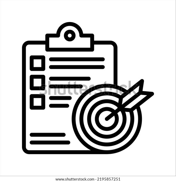 Target Icon Black Outline Vector On Stock Vector (Royalty Free) 2195857251 Shutterstock
