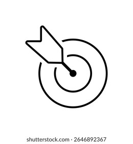 Target icon. Black vector illustration.