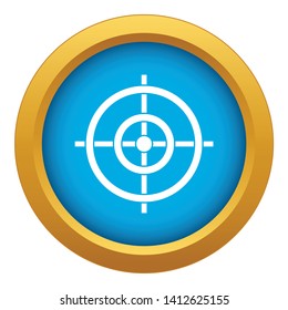 Target icon blue vector isolated on white background for any design