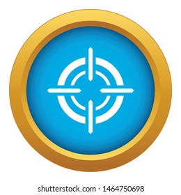 Target icon blue vector isolated on white background for any design