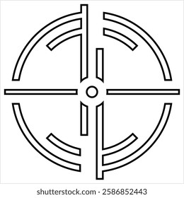 Target Icon, Target Board Vector Art Illustration