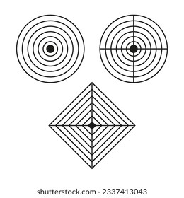 Icono de destino. Placa de destino. Ilustración vectorial. EPS 10.