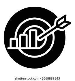 Icono de destino Vector de ilustración en negrita