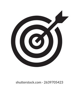 Target Icon with Bullseye Precision and Accuracy Symbol