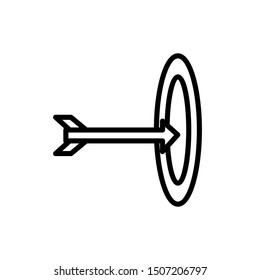 Target Icon , Business Company Competition Winner Strategy , Game Professional Emblem Isolated Illustration , Best Design Template Simple Outline Solid Background White
