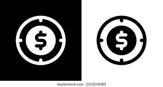 Target icon. Business icon. Online business. Black icon. Silhouette icon