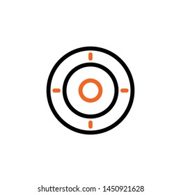 Target Icon - Bussiness and Finance Orange Premium Icon Set Vector Eps 10 Editable