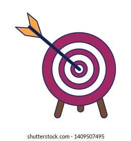 target icon cartoon with arrow vector illustration graphic design