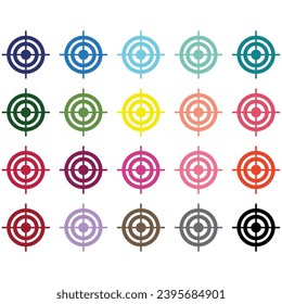 Target Icon Clip art Set
