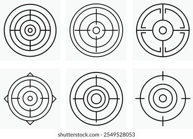Ilustración vectorial del Clipart de iconos de destino