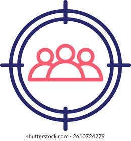 Target Icon Color Vector Illustration