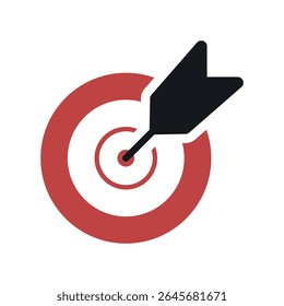 Target icon. Colored vector illustration.