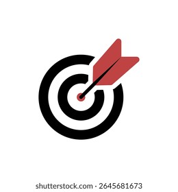 Target icon. Colored vector illustration.
