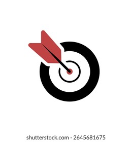 Target icon. Colored vector illustration.