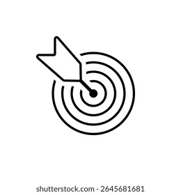Target icon. Colored vector illustration.