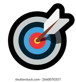 Target icon. Colored vector illustration.