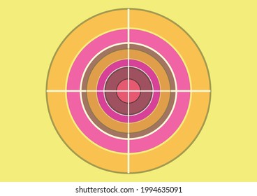 diseño retro de fondo de concepto de icono de destino