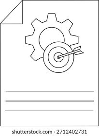Recurso gráfico de Vector de concepto de icono de destino