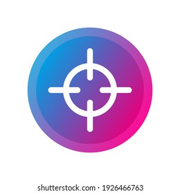 Target icon concept. Vector icon of stylish target design in flat style. Target button for web design and graphic interface. Vector icon.