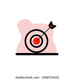 Icono de destino Vector Conceptual Ilustración de diseño eps10