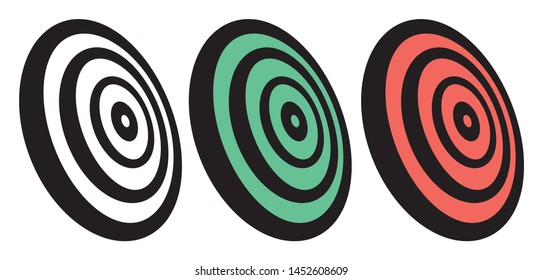 Target Icon | Dartboard and Dart Vector Illustration Silhouette