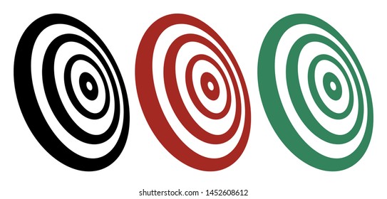 Target Icon | Dartboard and Dart Vector Illustration Silhouette