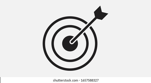 Target icon. Dartboard symbol. Vector illustration icon. Simple icon