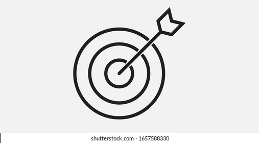 Target icon. Dartboard symbol. Vector illustration icon. Simple icon