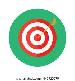 target icon. dartboard vector illustration business and marketing design concept.