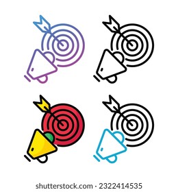 Target icon design in four variation color