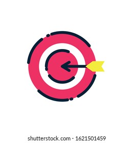 Target icon design, Solution success strategy idea problem innovation creativity inspiration and intelligence theme Vector illustration