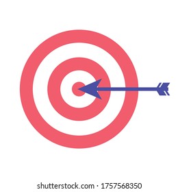 Target icon design, Solution success strategy idea problem innovation creativity inspiration and intelligence theme Vector illustration
