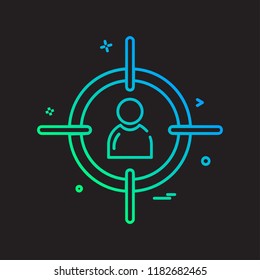 Target icon design vector