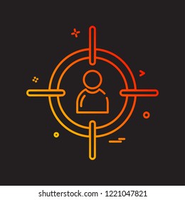 Target icon design vector