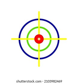 target icon design vector templates white on background