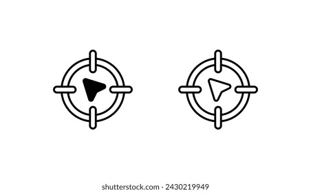Diseño de icono de destino con fondo blanco ilustración de stock