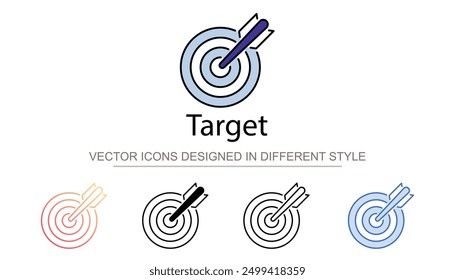 Target icon design with white background stock illustration