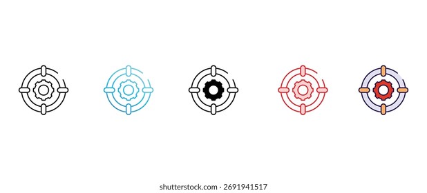 Diseño de icono de destino con fondo blanco ilustración de stock