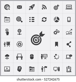 target icon. digital marketing icons universal set for web and mobile