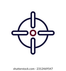 Target icon duocolor maroon navy colour military vector army element and symbol perfect.