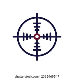 Target icon duocolor maroon navy colour military vector army element and symbol perfect.