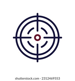 Target icon duocolor maroon navy colour military vector army element and symbol perfect.