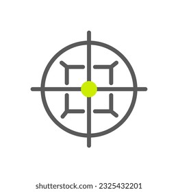 Target icon duotone grey vibrant colour military vector army element and symbol perfect.