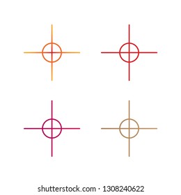 Target Icon, editable and printable perfect for use in a wide range of new media templates: Web Marketing Agency, Social Media Services Showcase, Online Marketing Apps, and Web.