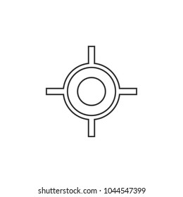 target icon. Element of navigator signs for mobile concept and web apps. Thin line  icon for website design and development, app development. Premium icon on white background