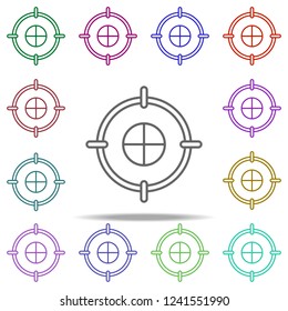 target icon. Elements of finance in multi color style icons. Simple icon for websites, web design, mobile app, info graphics